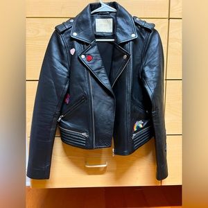 Maje Paris “Dream Tomorrow” Genuine Leather Jacket sz S